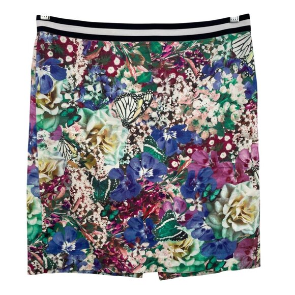 Tommy Hilfiger Dresses & Skirts - Tommy Hilfiger Floral Butterflies Lined Pencil Straight Skirt Womens Size 10